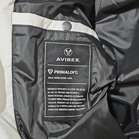 Avirex Primaloft Parka White Puffer Coat Size XXL New - Picture 7 of 11